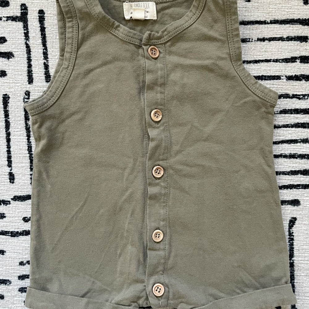 The Simple Folk Sleeveless Playsuit Romper in 0-3 months